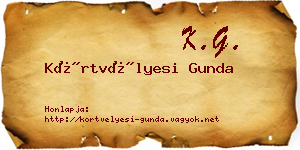 Körtvélyesi Gunda névjegykártya